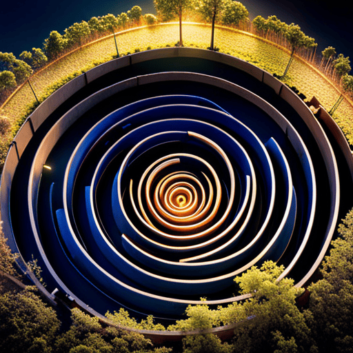 An image depicting a labyrinth, where the intricate paths symbolize the enigmatic nature of numerology