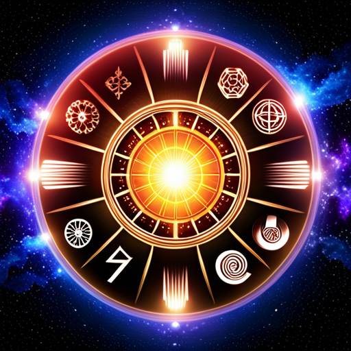An image capturing the essence of numerology signs: a radiant cosmic backdrop adorned with intricate, interconnected geometric symbols, each representing a distinct numerological archetype, inviting readers to unravel their personal mysteries