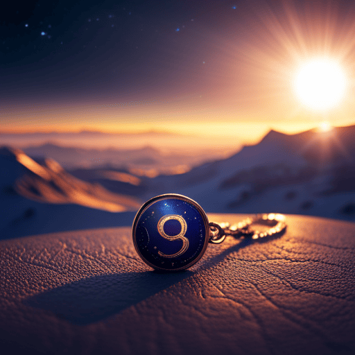 the essence of numerology and birthdays in a visually captivating image: A radiant golden key with intricate engravings glimmers against a backdrop of celestial constellations, unlocking the mysteries hidden within your birthdate