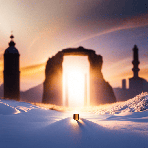 An image showcasing the biblical significance of number 10: A bright halo of light illuminating ten symbolic objects, such as the Ten Commandments, ten plagues, and ten virgins, surrounded by an aura of divine wisdom