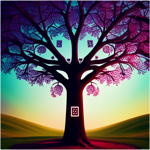 An image showcasing a vibrant tree with branches adorned with numerals, symbolizing personal growth