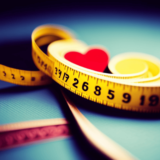 An image of a heart wrapped in a tape measure, symbolizing the precise calculations of love compatibility