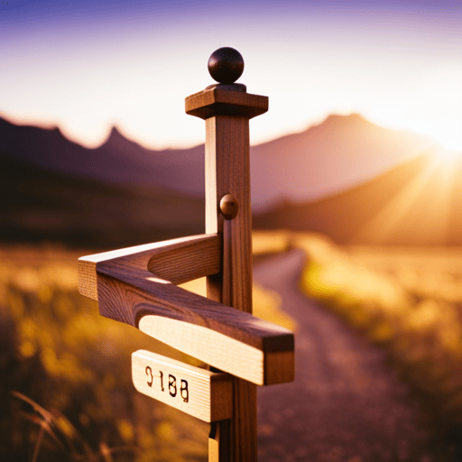 An image depicting a charming wooden signpost adorned with various numerals, symbolizing the intricate connections between numerology and surname changes