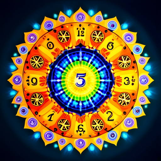 An image depicting a vibrant, mystical mandala surrounded by numbers, portraying the essence of numerology