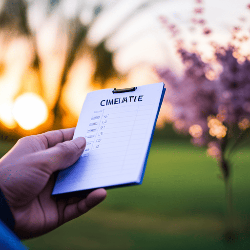 An image featuring a person holding a list of steps, surrounded by a serene environment
