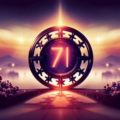 An image showcasing the repeating number 717 in a mystical, celestial setting
