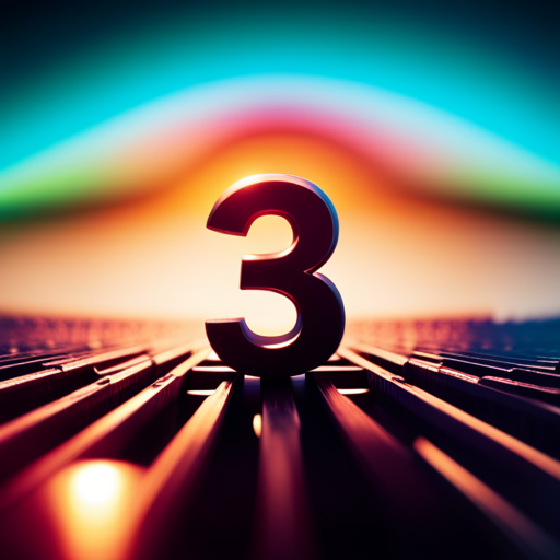 An image featuring vibrant colors and a row of interconnected numbers, highlighting the number 3 with a spotlight