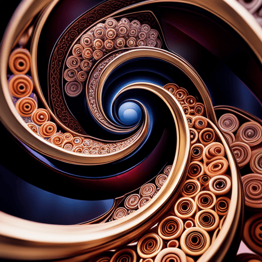 An image that depicts a mesmerizing spiral of interconnected circles, each representing a specific numerical value, emanating from a central point, symbolizing the intricate and hidden patterns within birthdates