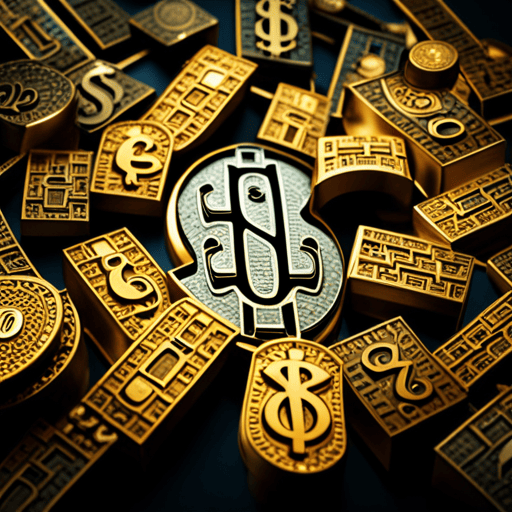 An image featuring an intricate mosaic of numbers interwoven with money symbols, forming a bridge between ancient numerology and modern financial success