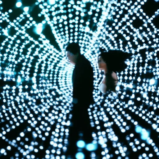 An image depicting two individuals surrounded by a web of interconnected numbers, symbolizing the profound influence of numerology on relationships