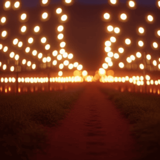 An image that showcases a serene path illuminated by a series of glowing angel numbers, gently guiding the viewer towards their life's purpose