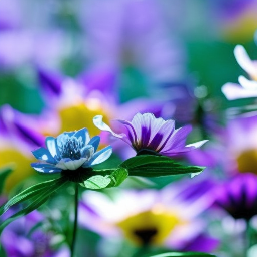 An image showcasing vibrant hues of blue, green, and purple merging seamlessly, evoking a calming and rejuvenating aura