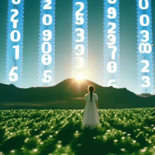 An image of a serene dream landscape, featuring a person surrounded by floating numbers, symbolizing the intricate connection between numerology and lucid dreaming