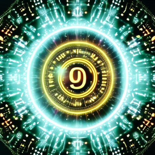 An image depicting a mystical, celestial background with a large, glowing numeral 