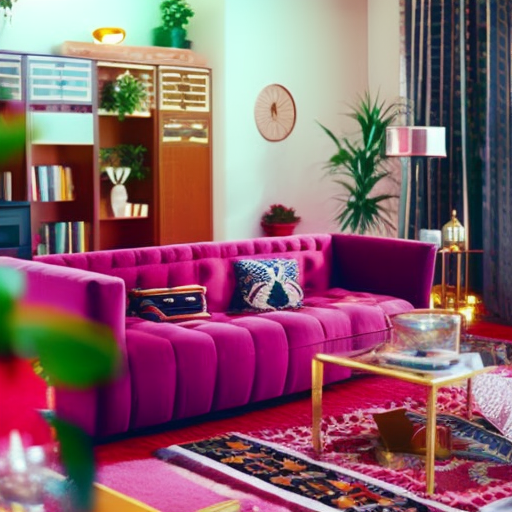 An image showcasing a beautifully decorated home, with elements such as carefully arranged furniture, vibrant colors, and strategically placed decor items, all reflecting the principles of numerology for a harmonious living space