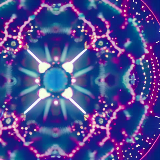 An image showcasing a vibrant kaleidoscope of interconnected numbers, radiating energy and illuminating the mysteries of the universe