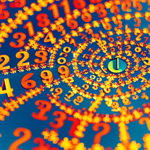 An image showcasing a vibrant spectrum of numerals, swirling and intertwining, with each number representing a different pet
