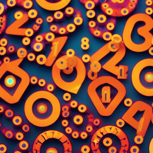 An image showcasing a vibrant kaleidoscope of colorful numerals, each representing a birthday number