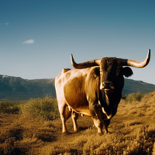 An image showcasing the majestic power of Taurus, the Bull