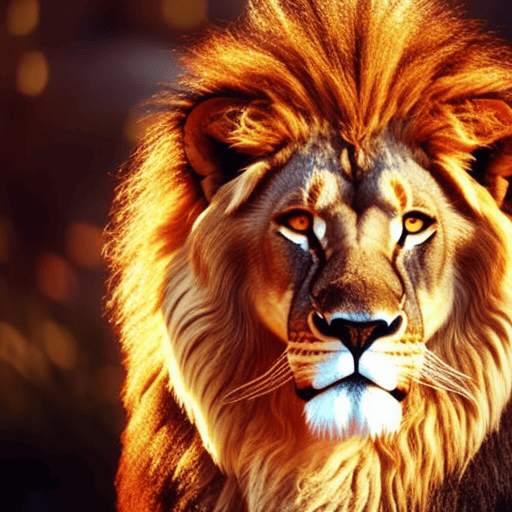 An image showcasing a majestic lion, surrounded by a radiant sun, as Leo's symbol