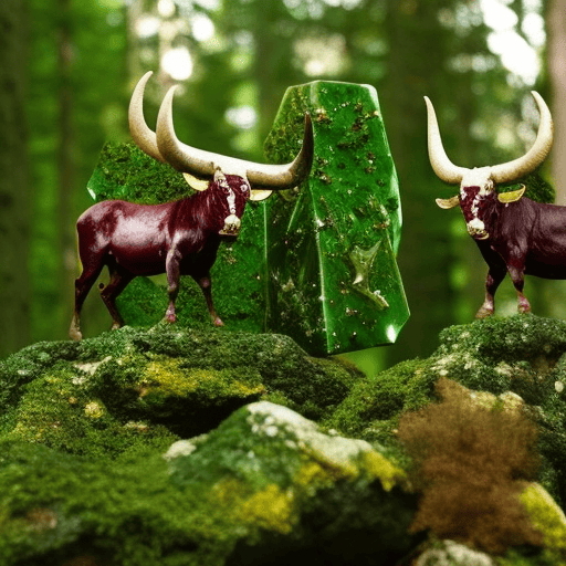 An image that showcases Taurus' connection to earthy crystals