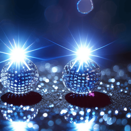 An image showcasing a pair of sparkling crystal twins, representing Gemini