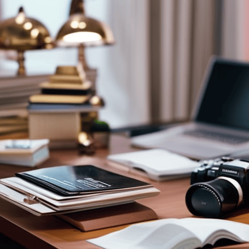 An image of a serene and orderly workspace, adorned with a meticulously arranged vision board featuring Virgo's aspirations: a spotless planner, precise lists, and neatly labeled folders, symbolizing their practical and methodical approach to achieving dreams