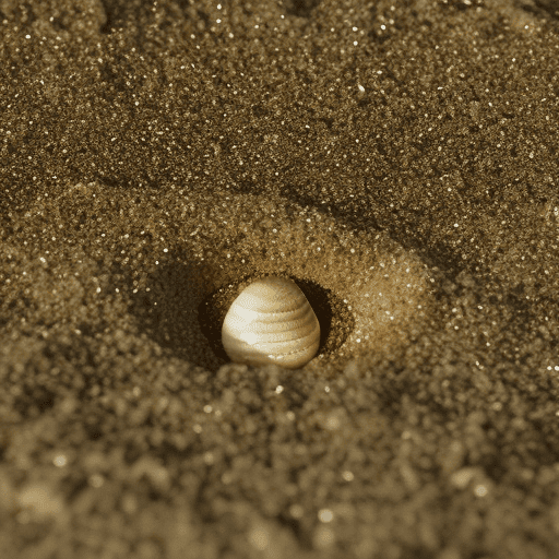 An image showcasing a serene moonlit beach with a solitary figure, their birthdate etched in the sand, surrounded by seven seashells representing the mystical connection between Cancer and the number seven